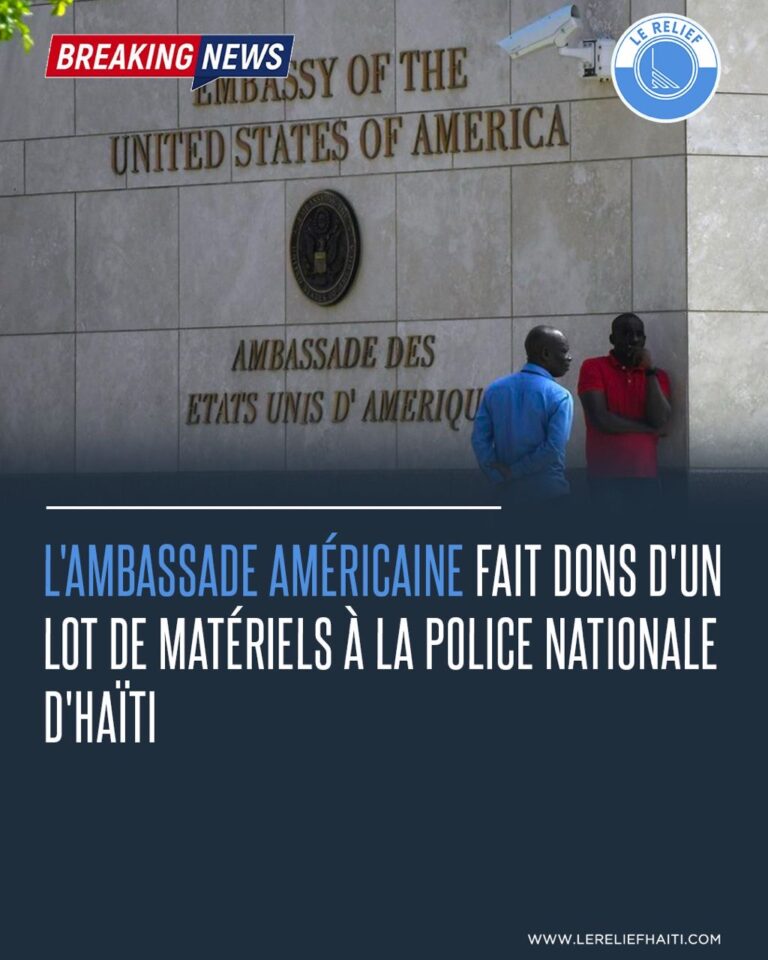 L&rsquo;ambassade américaine fait don d&rsquo;un lot de matériels à la PNH  