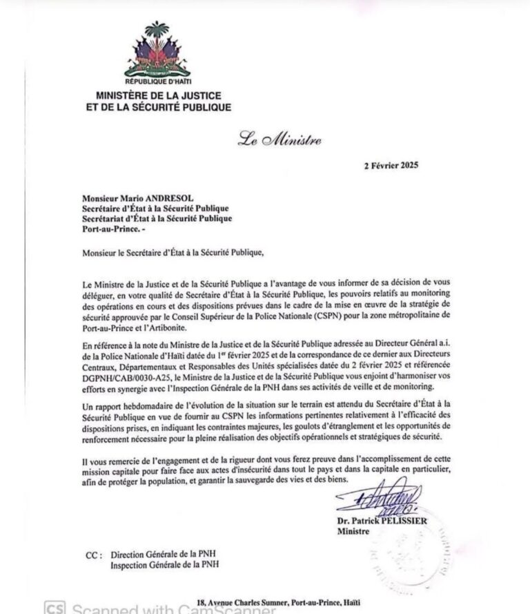 Quand le ministre de la Justice fragilise la PNH