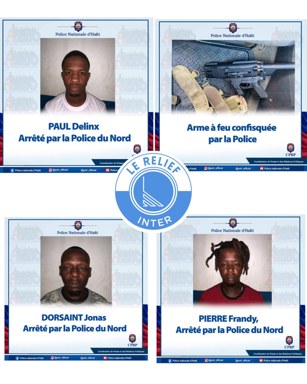 Trois présumés bandits arretés,1 fusil et un véhicule saisis par la police au Cap Haïtien