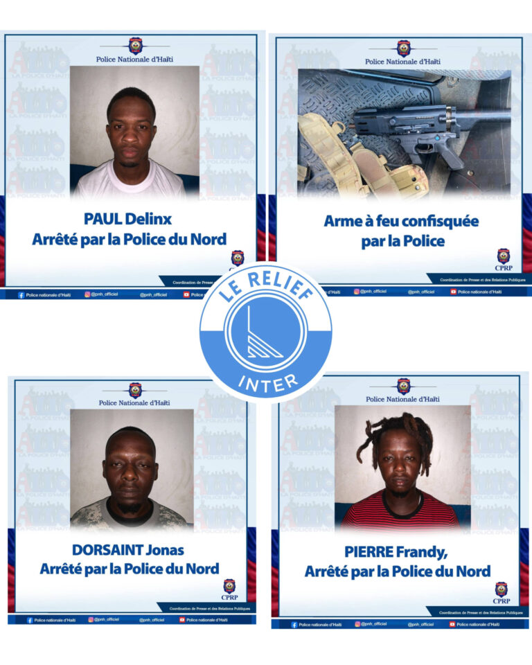 Trois présumés bandits arretés,1 fusil et un véhicule saisis par la police au Cap Haïtien