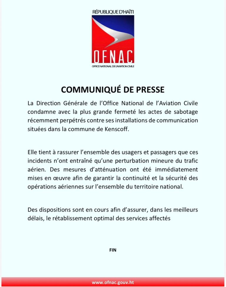 Installations de l’OFNAC attaquées à Kenscoff : l’institution rassure