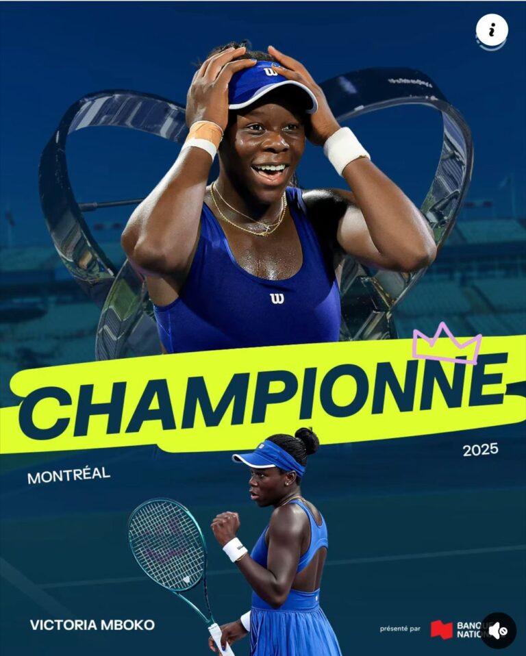 Victoria Mboko, la nouvelle étoile du tennis canadien, s’offre Naomi Osaka et remporte l’Omnium Banque Nationale