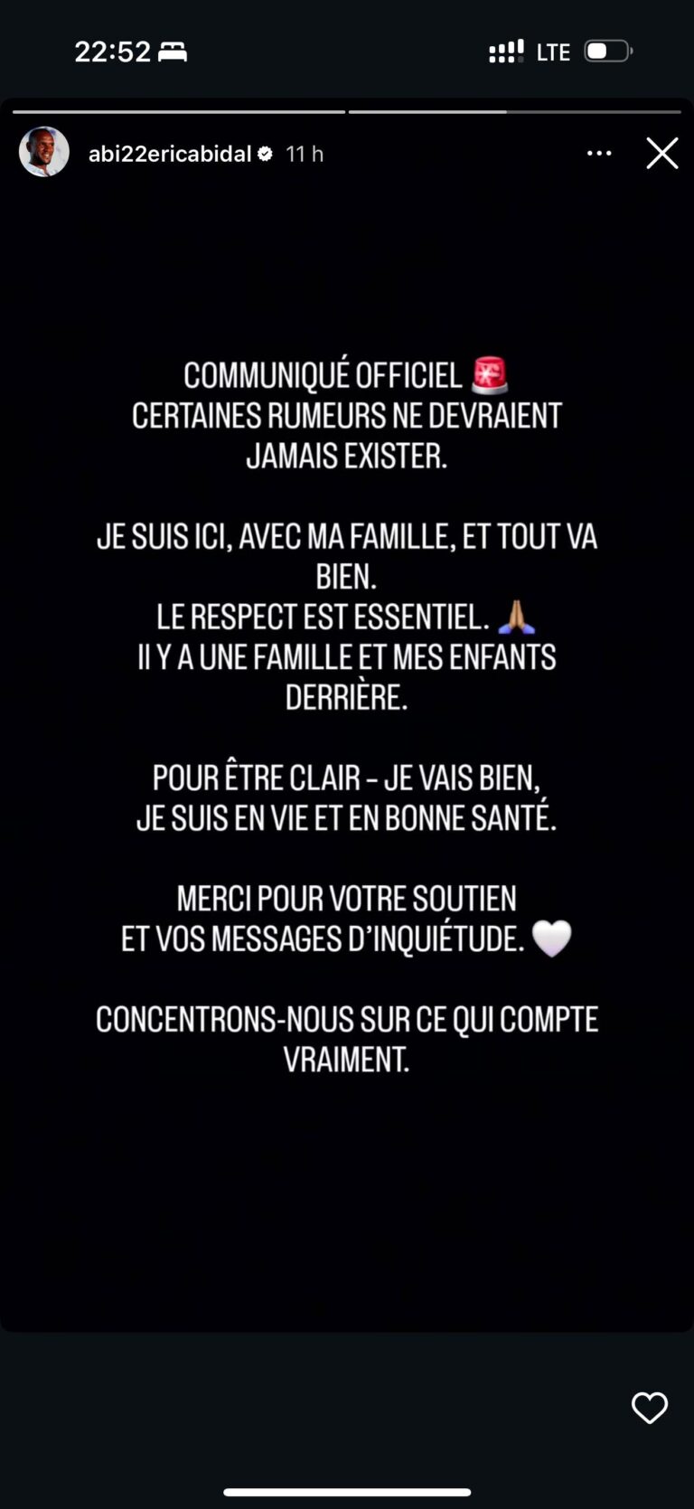Éric Abidal dément fermement les rumeurs annonçant sa mort