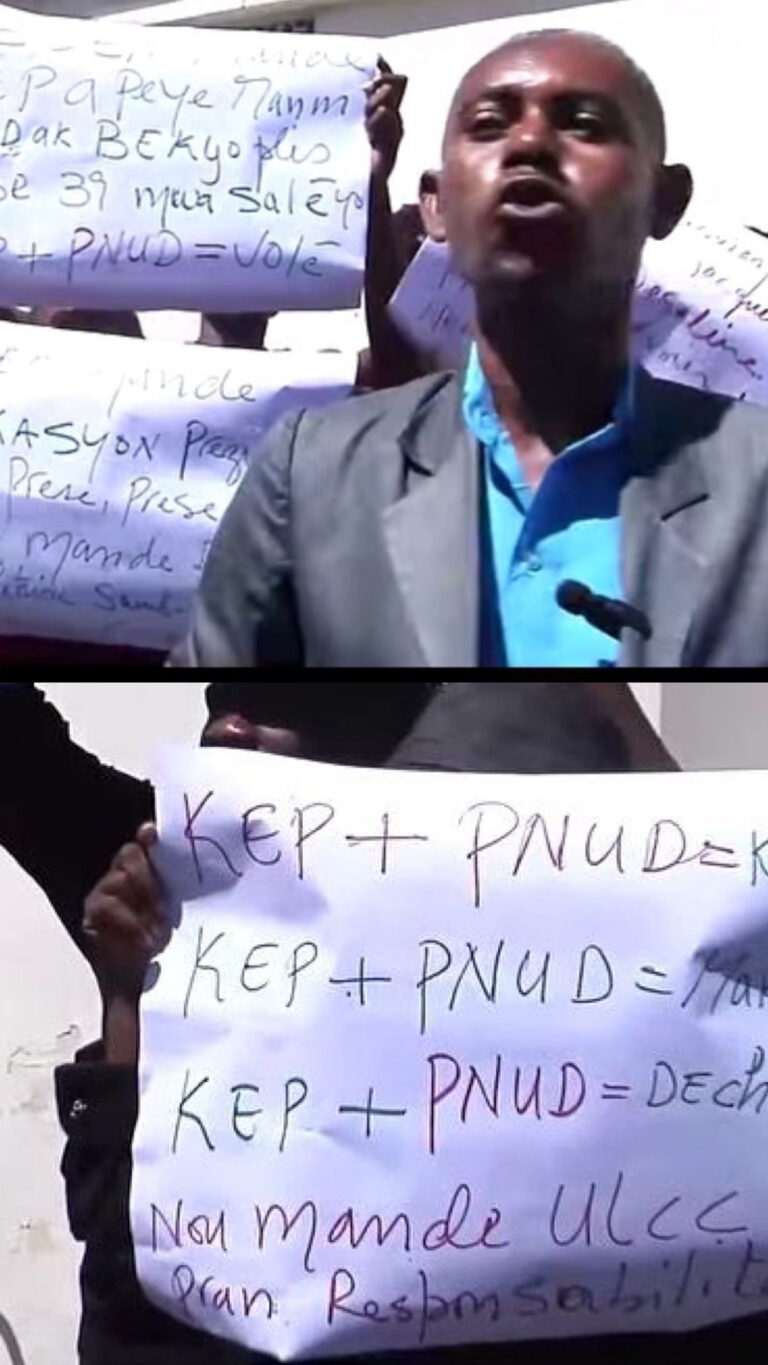 Des employés deconcentrés électoraux manifestent pour réclamer 39 mois d&rsquo;arrieré de salaire