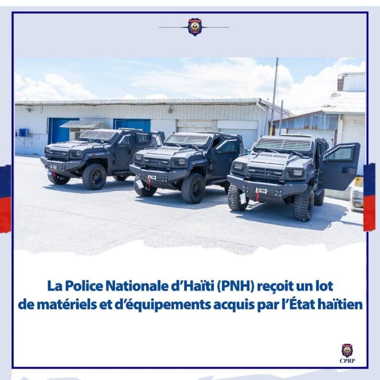 La PNH a reçu de nouveaux matériels et équipements pour continuer sa lutte contre le banditisme