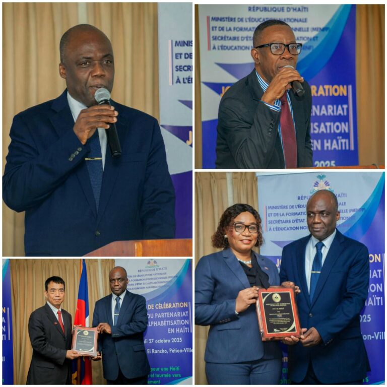 Éducation : Le MENFP met à l’honneur les partenaires de l’alphabétisation en Haïti
