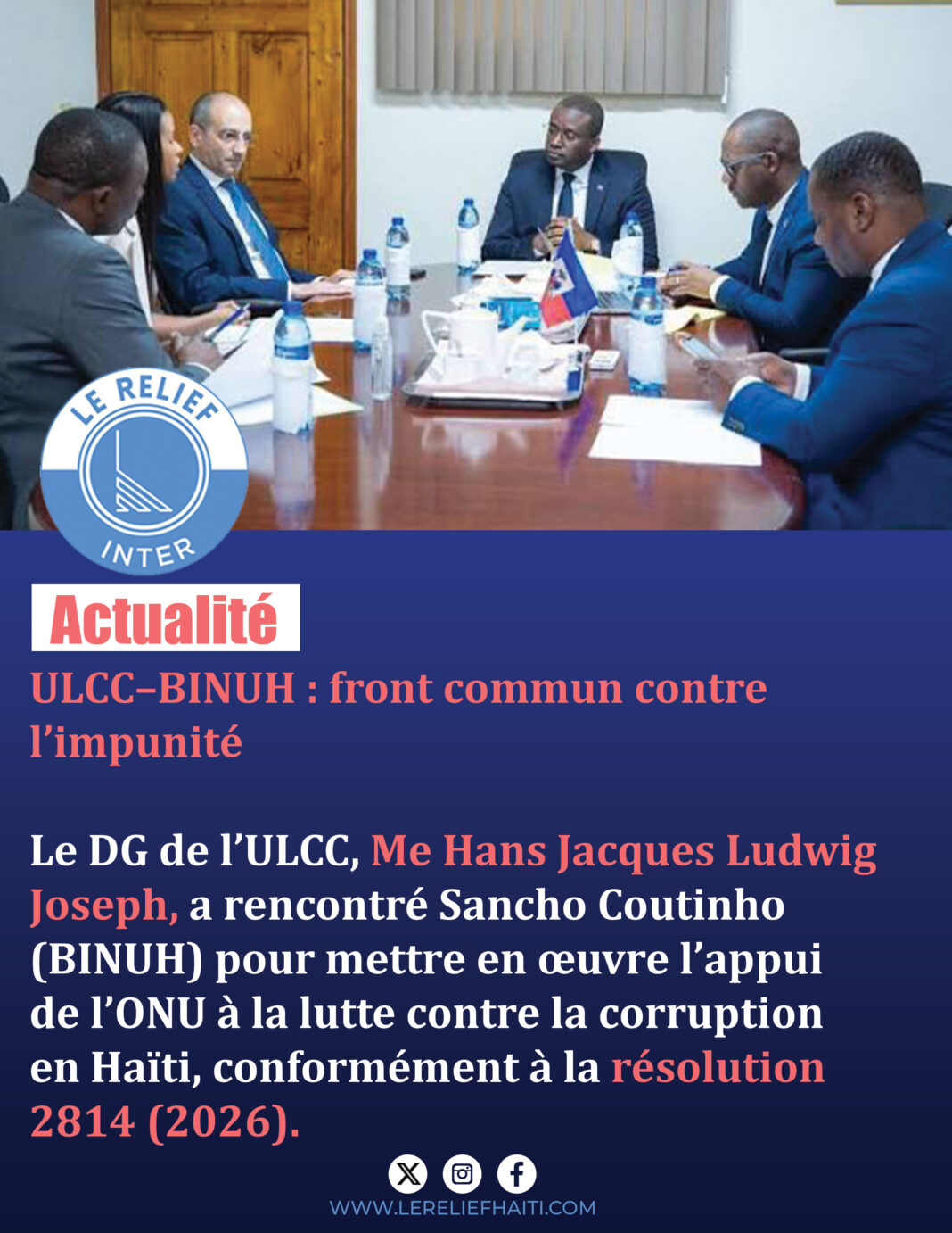 ULCC-BINUH : une coopération sous sanctions pour renforcer la lutte contre l’impunité