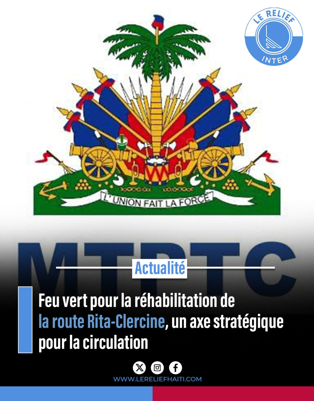 Feu vert pour la réhabilitation de la route Rita-Clercine, un axe stratégique pour la circulation