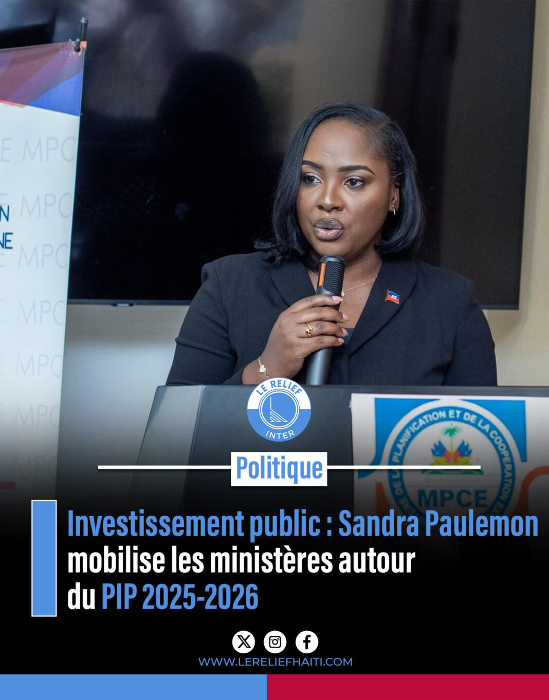 Investissement public : Sandra Paulemon mobilise les ministères autour du PIP 2025-2026