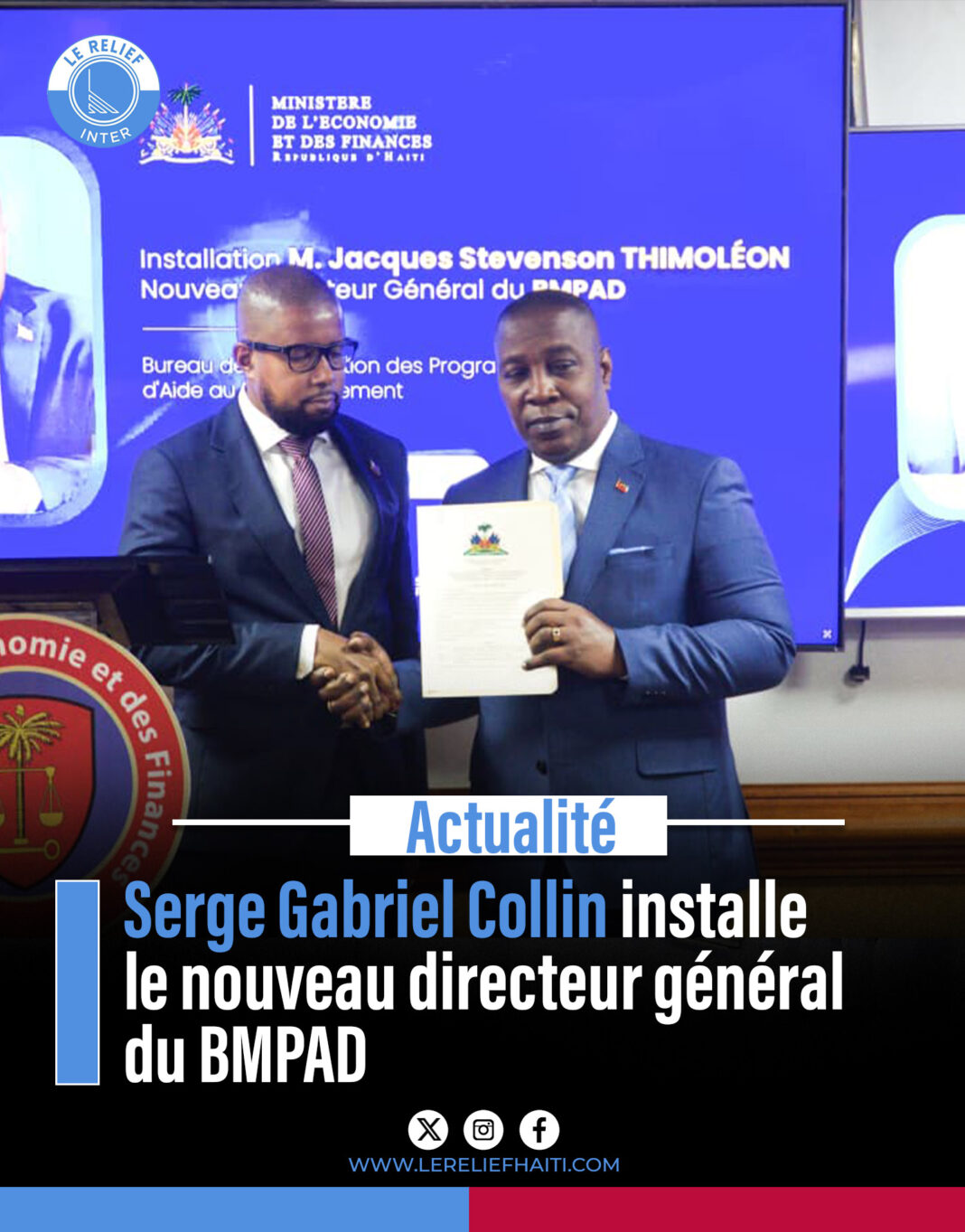 Jacques Stevenson Thimoléon prend la tête du BMPAD avec un mandat de rigueur et de résultats