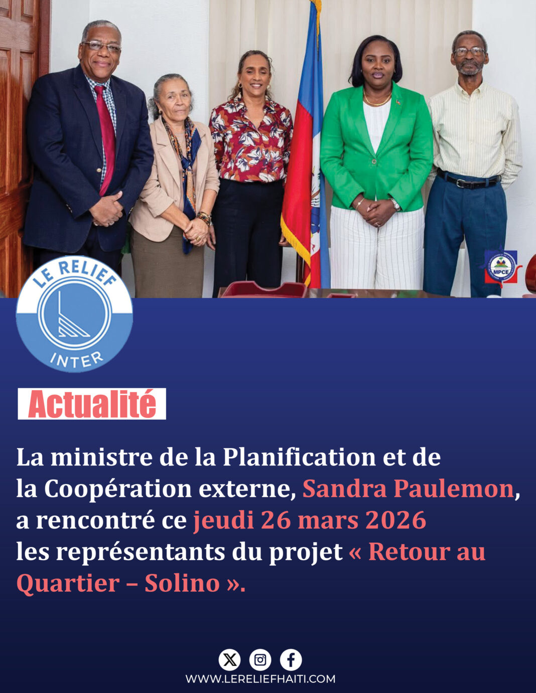 Retour au quartier de Solino : la ministre Sandra Paulemon discute avec les représentants du projet