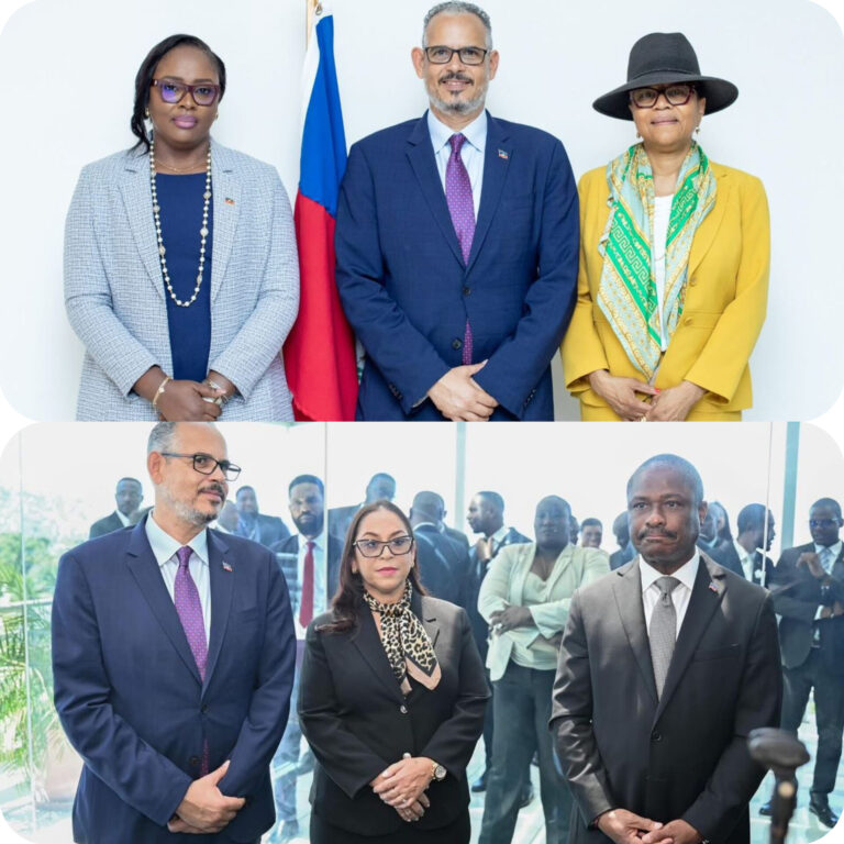 Le Premier ministre Alix Didier Fils Aimé installe Raina Forbin et Sandra Paulemon dans leurs fonctions