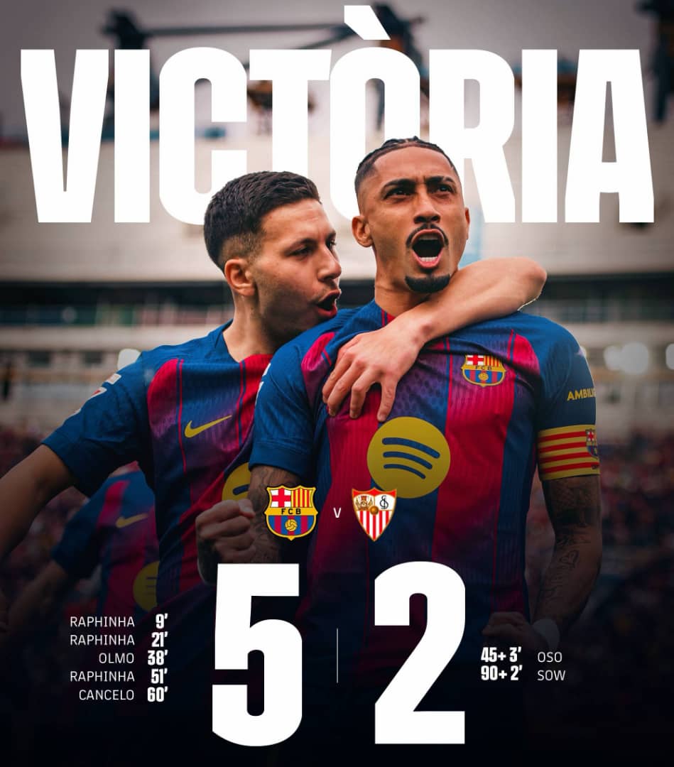 La noche de los 5 : Laporta décroche un mandat de 5 ans, le Barça signe une manita face à Séville