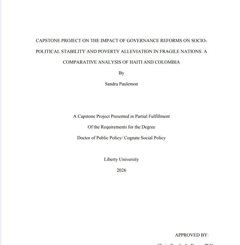 La ministre Sandra Paulemon obtient un doctorat en politiques publiques
